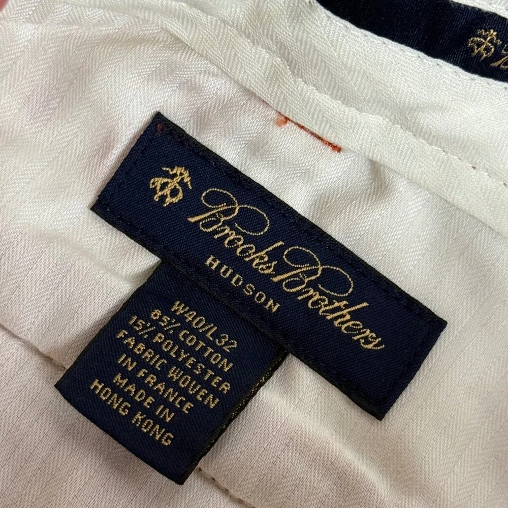 Brooks Brothers Hudson Baggy Corduroy Pants Mens 40x32 Orange Straight Wide Leg